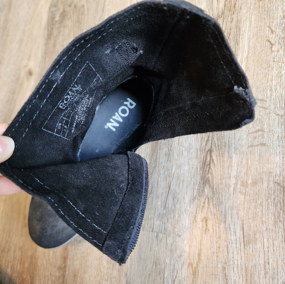 ROAN by Bed Stu Lola Suede Leather Boots Black - Size 7-1/2 - EUC - Picture 7 of 9